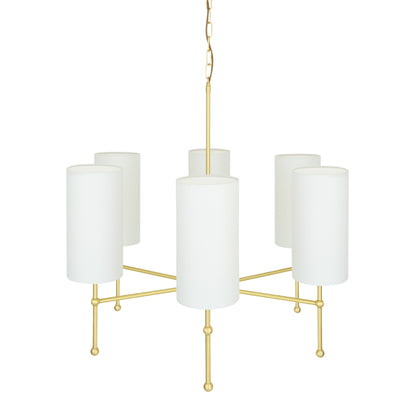 Arizona Modern Brass Six-Arm  Chandelier