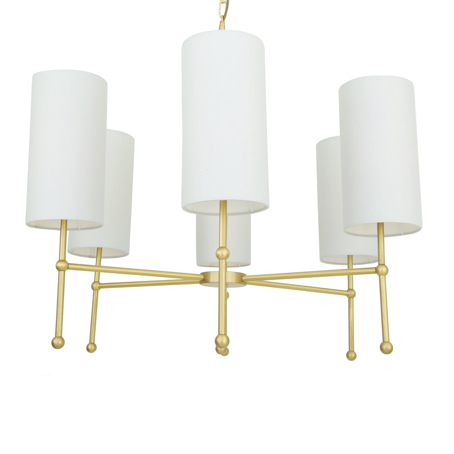 Arizona Modern Brass Six-Arm  Chandelier