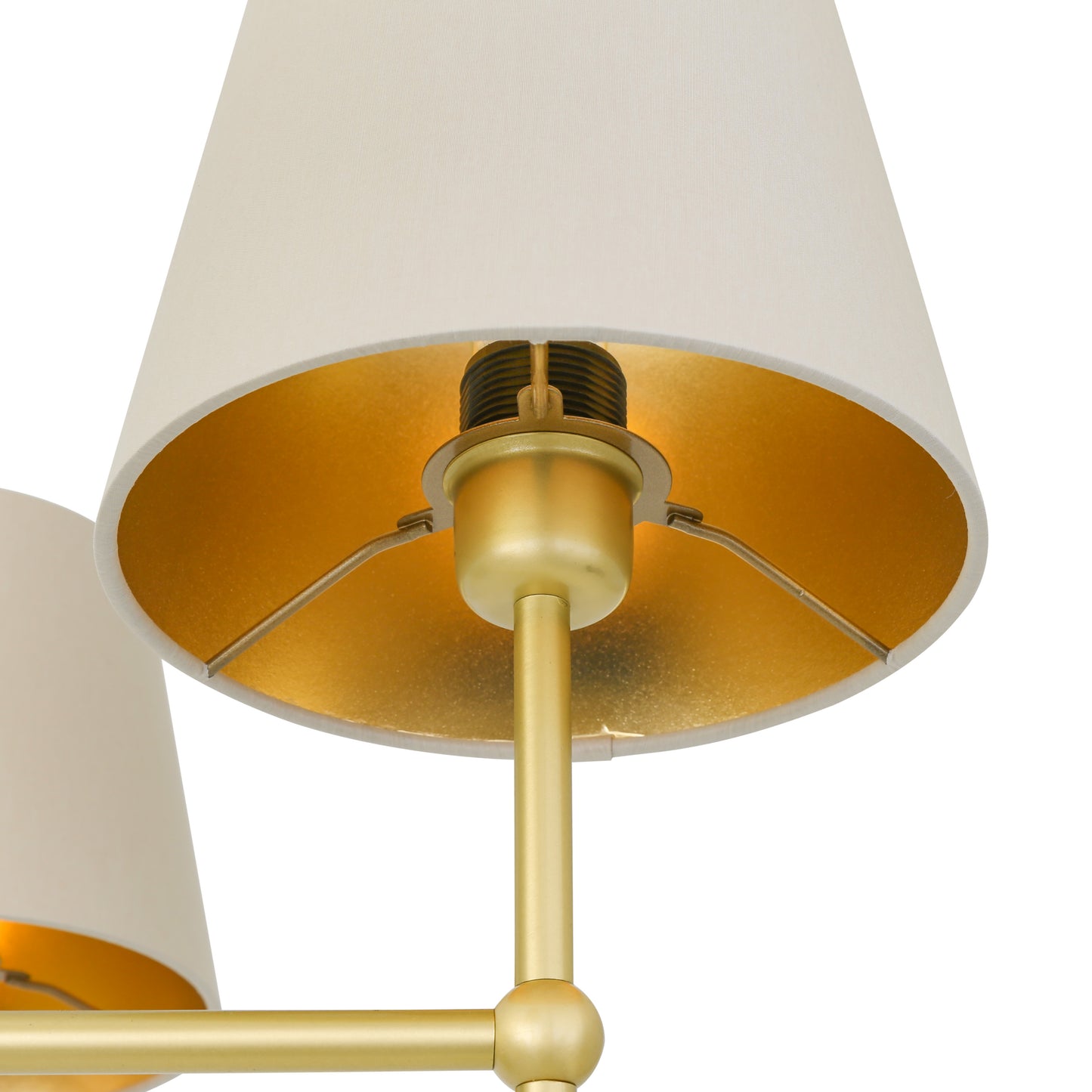 California Modern Brass Six-Arm Chandelier