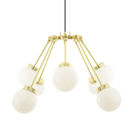 Boho Modern Globe Chandelier, Eight-Arm