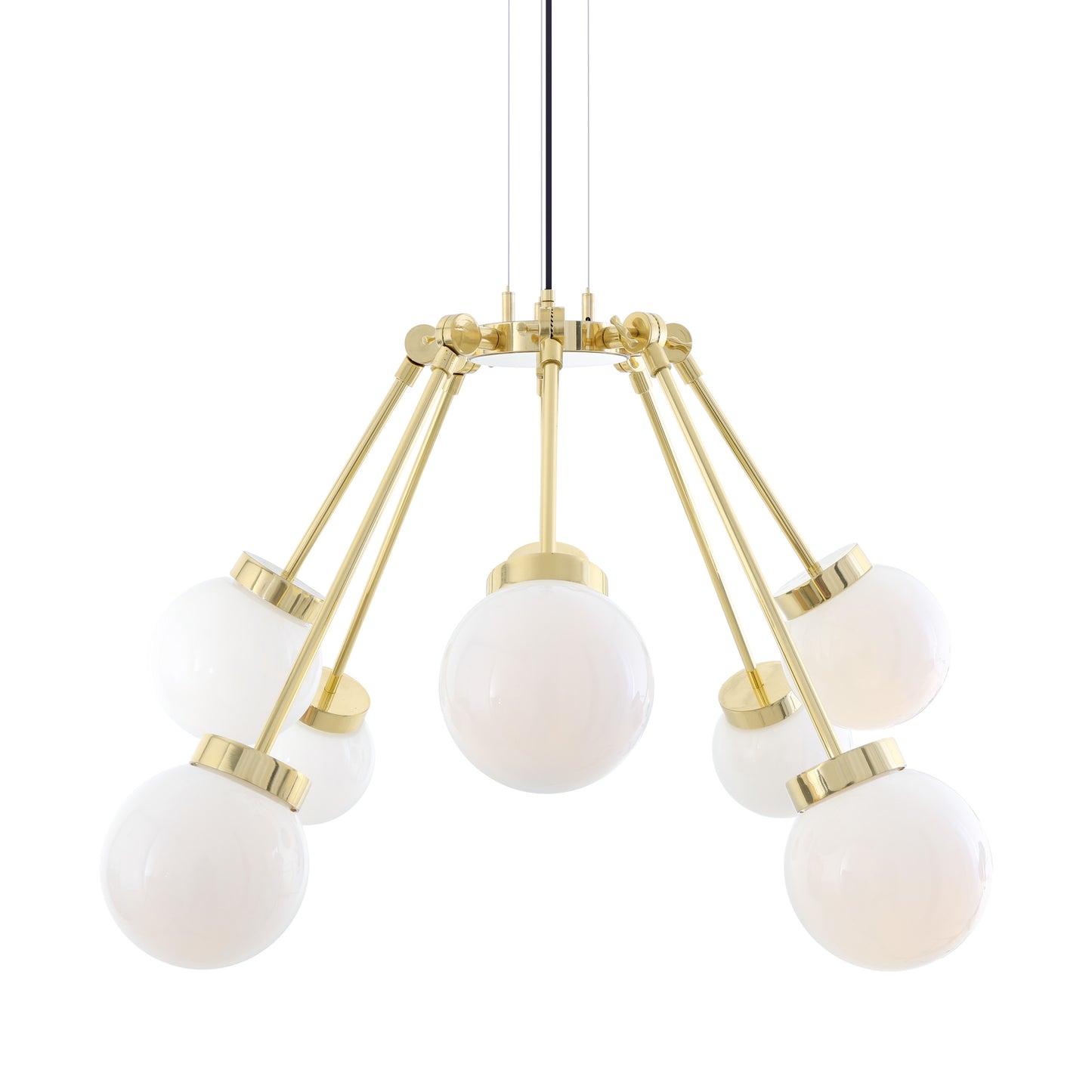 Boho Modern Globe Chandelier, Eight-Arm