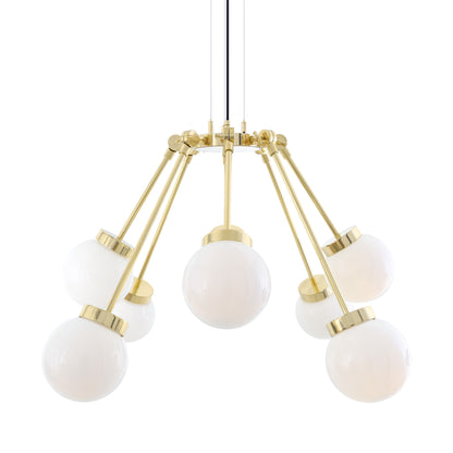 Boho Modern Globe Chandelier, Eight-Arm