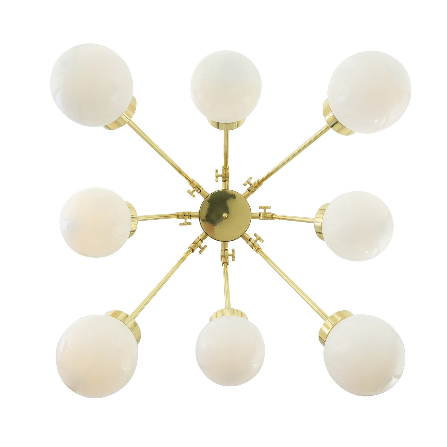 Boho Modern Globe Chandelier, Eight-Arm