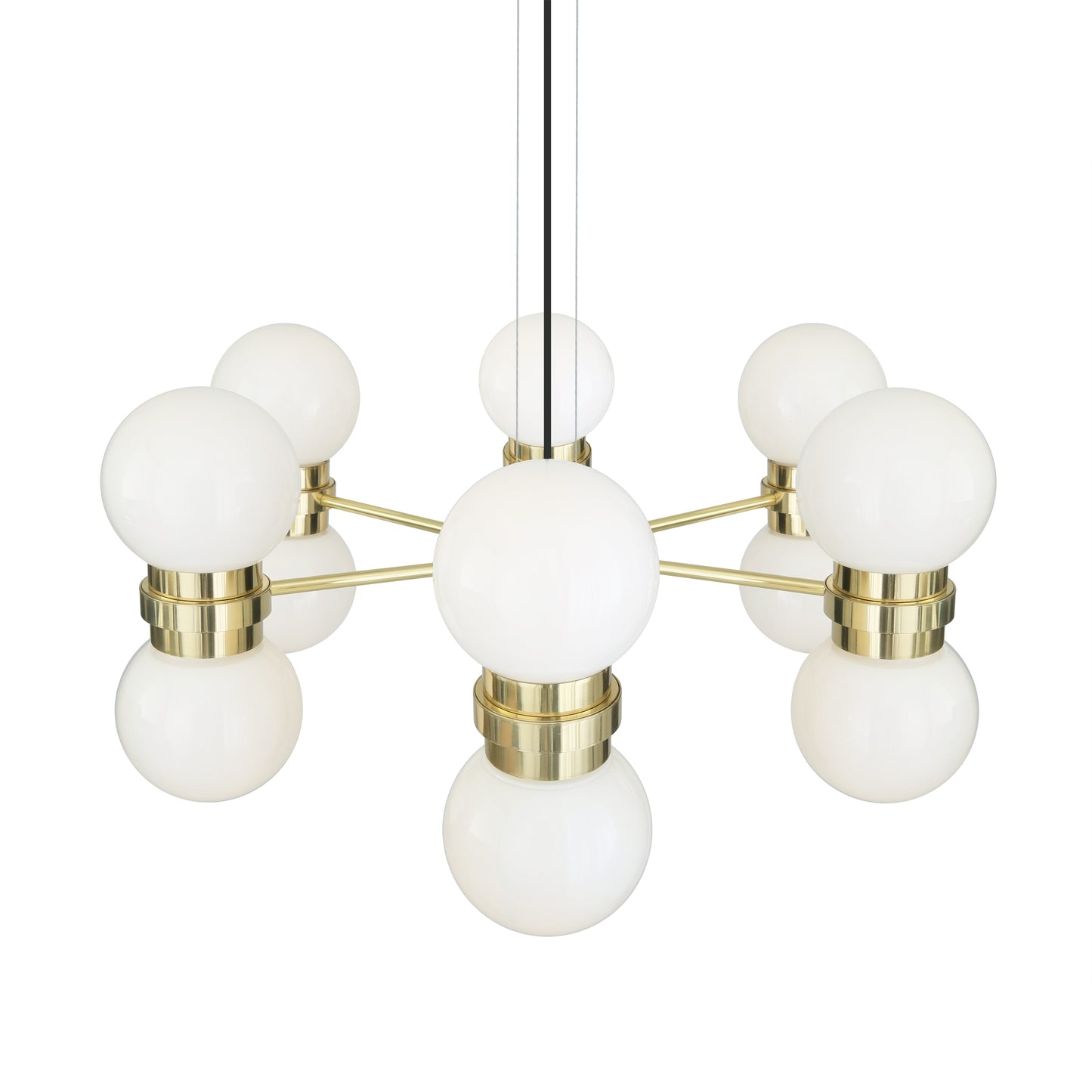 Eske Modern Globe Chandelier, Six-Arm