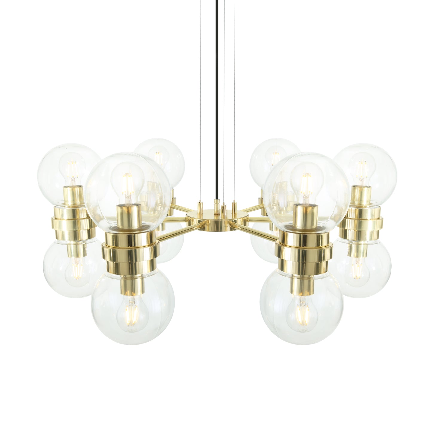 Eske Modern Globe Chandelier, Six-Arm