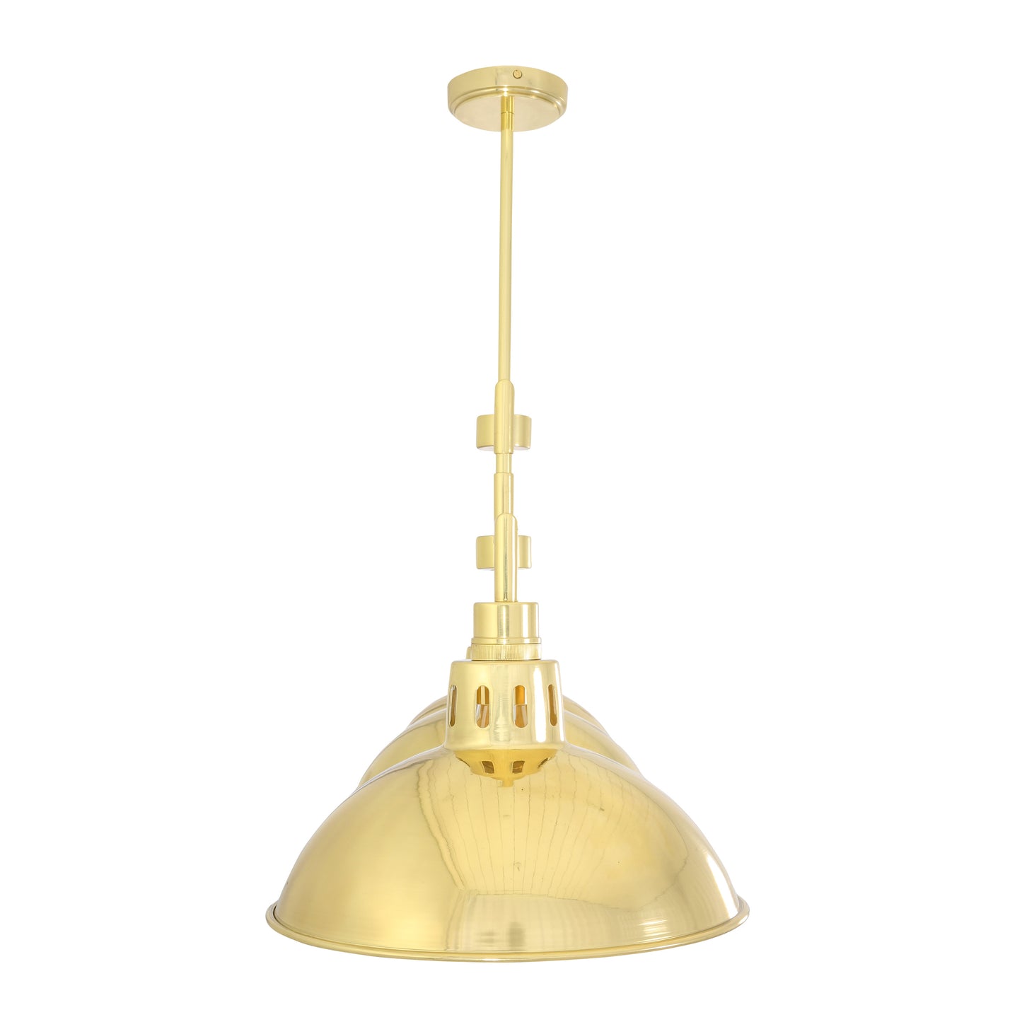 Georgia Vintage Brass Bar Pendant, Three Light