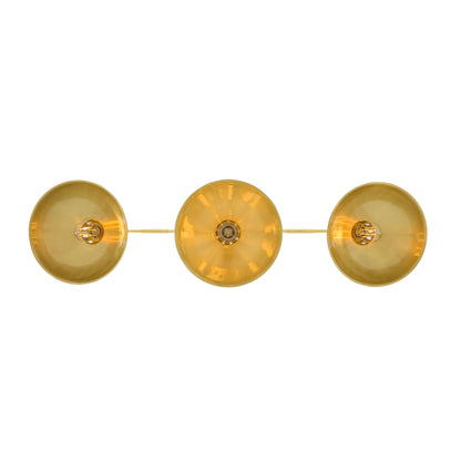 Georgia Vintage Brass Bar Pendant, Three Light