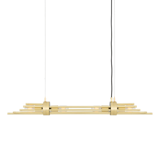 Victoria Modern Brass Chandelier, Four Light