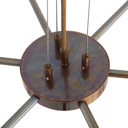 Fossa Modern Industrial Chandelier, Six-Arm