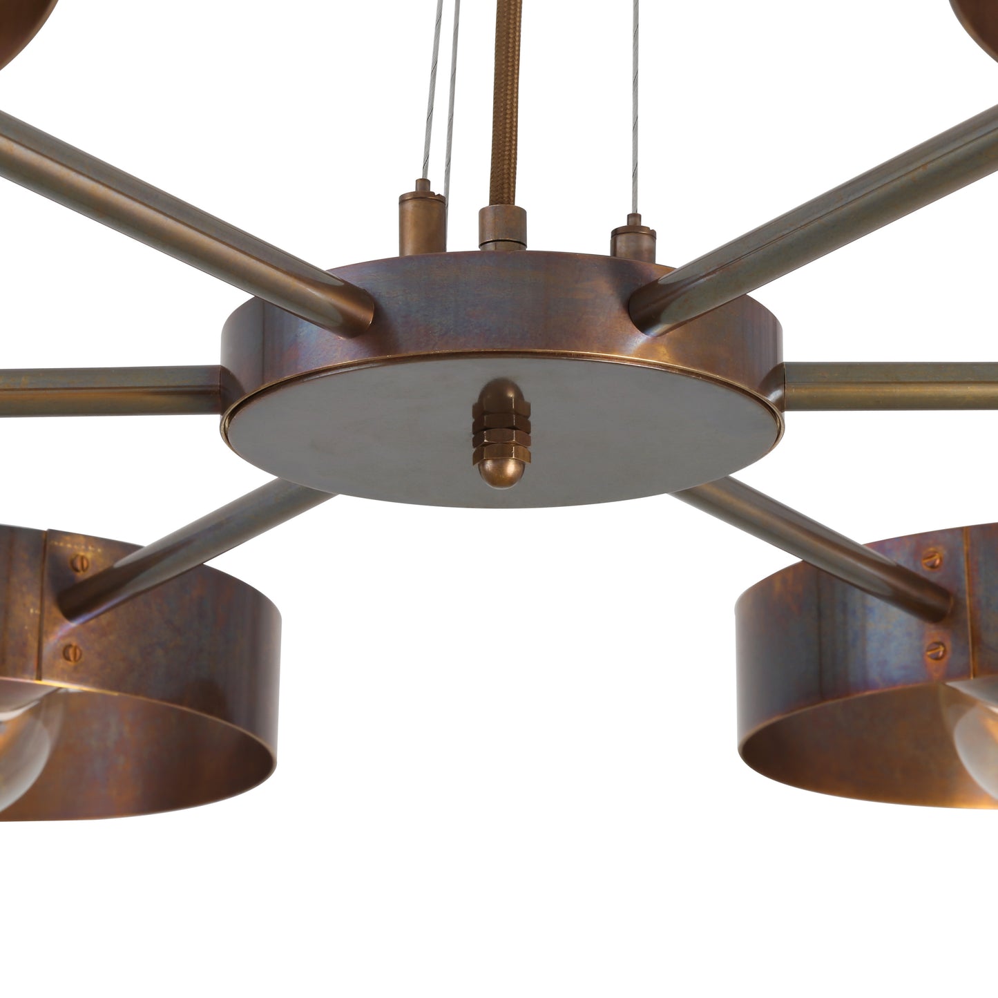 Fossa Modern Industrial Chandelier, Six-Arm