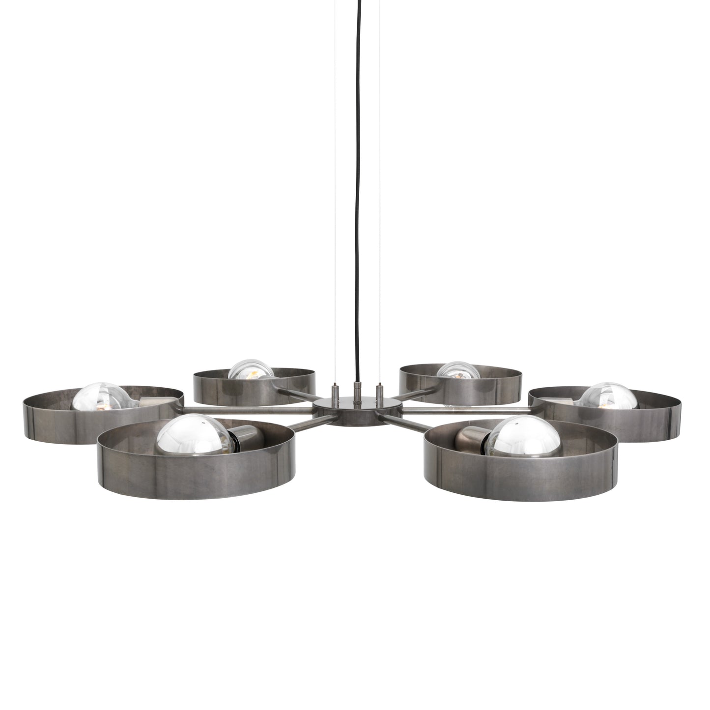 Fossa Modern Industrial Chandelier, Six-Arm