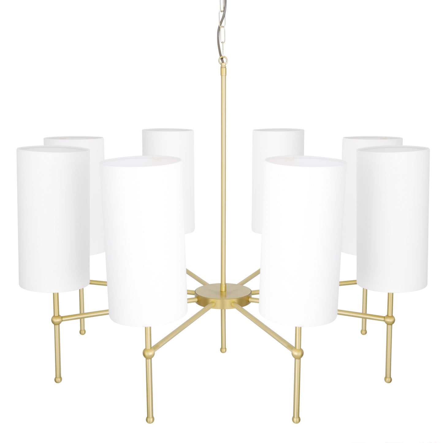 Arizona Modern Brass Eight-Arm  Chandelier