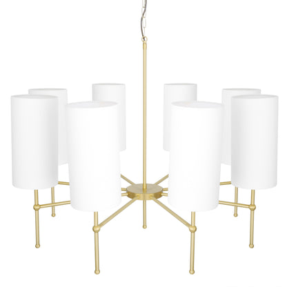Arizona Modern Brass Eight-Arm  Chandelier
