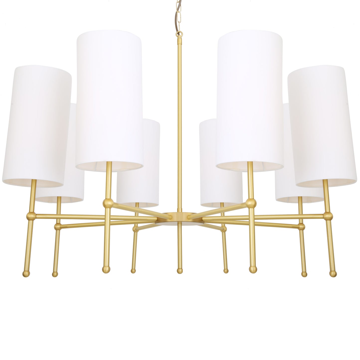 Arizona Modern Brass Eight-Arm  Chandelier