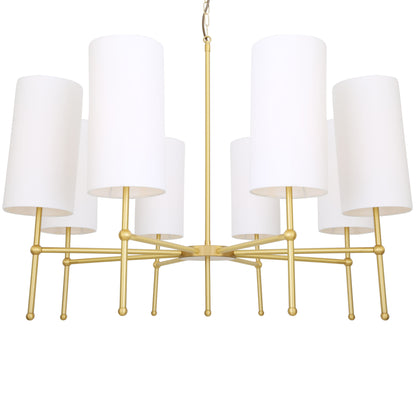 Arizona Modern Brass Eight-Arm  Chandelier