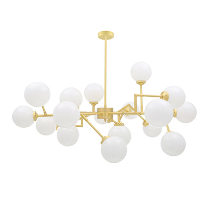 Athens Glass Globe Chandelier, 18 Light