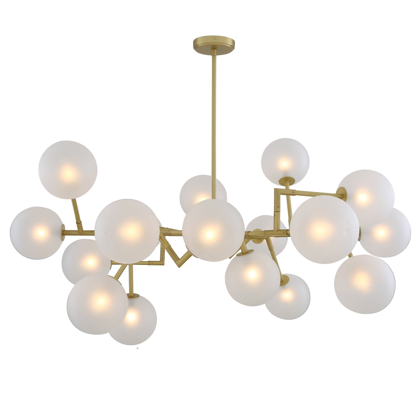 Athens Glass Globe Chandelier, 18 Light