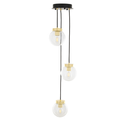 Agusta Cascade Globe Chandelier, Three-Light
