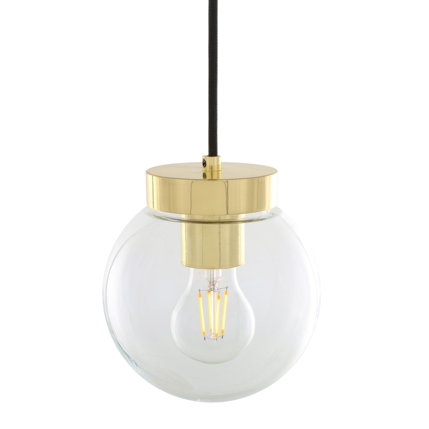Agusta Cascade Globe Chandelier, Three-Light