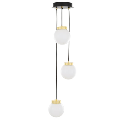 Agusta Cascade Globe Chandelier, Three-Light