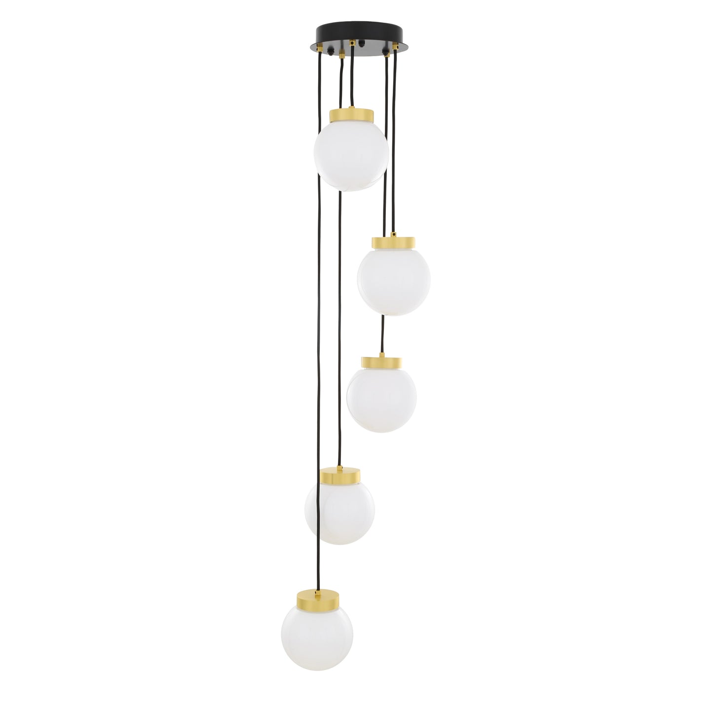 Agusta Cascade Globe Chandelier, Five-Light
