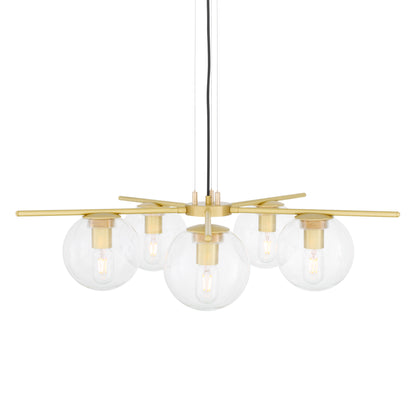 Madison Glass Ball Chandelier, Five-Arm