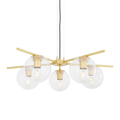 Madison Glass Ball Chandelier, Five-Arm