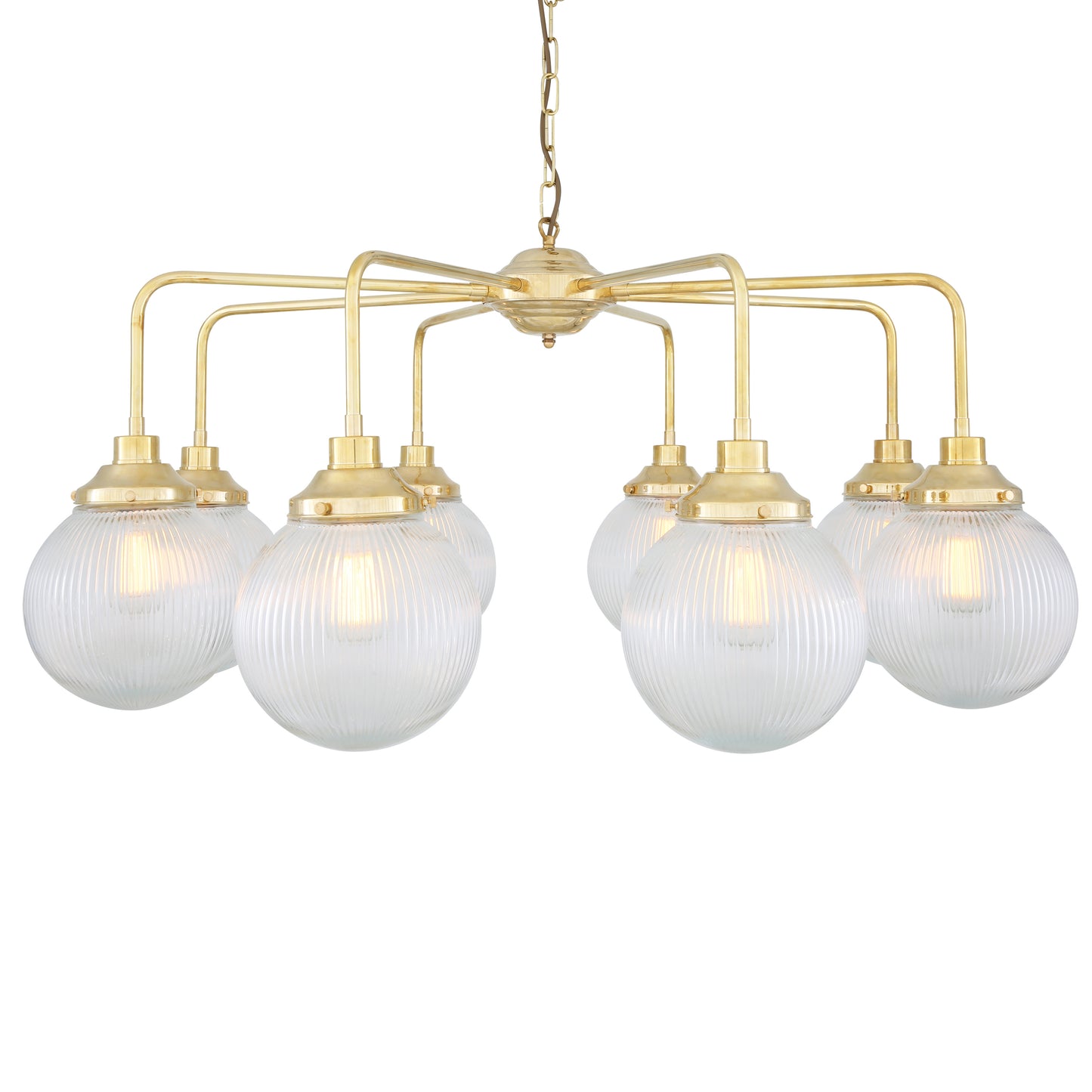 Rome Mid-Century Globe Chandelier, Eight-Light