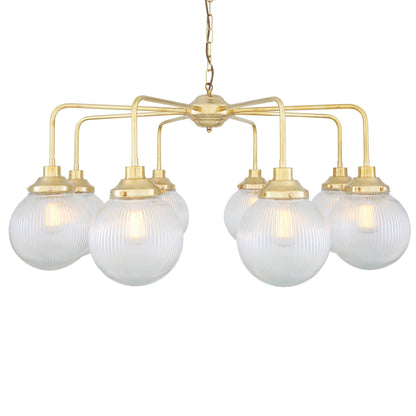 Rome Mid-Century Globe Chandelier, Eight-Light
