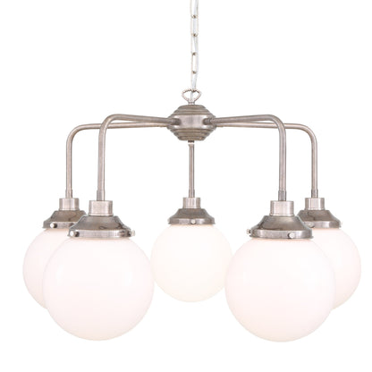 Rome Mid-Century Globe Chandelier,  Five-Light