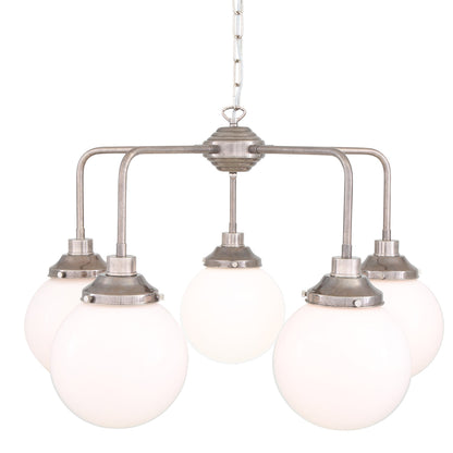 Rome Mid-Century Globe Chandelier,  Five-Light