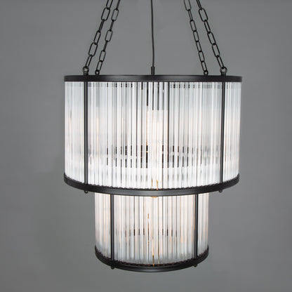 Caledon Two-Tier Chandelier with Glass Rods