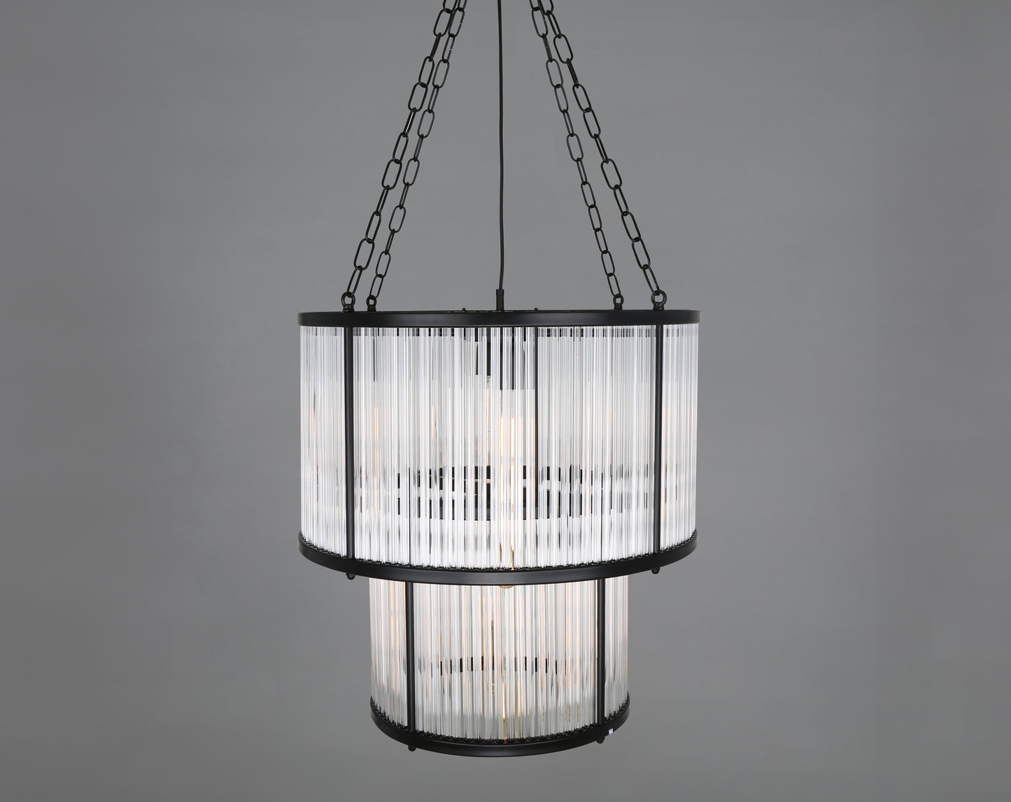 Caledon Two-Tier Chandelier with Glass Rods