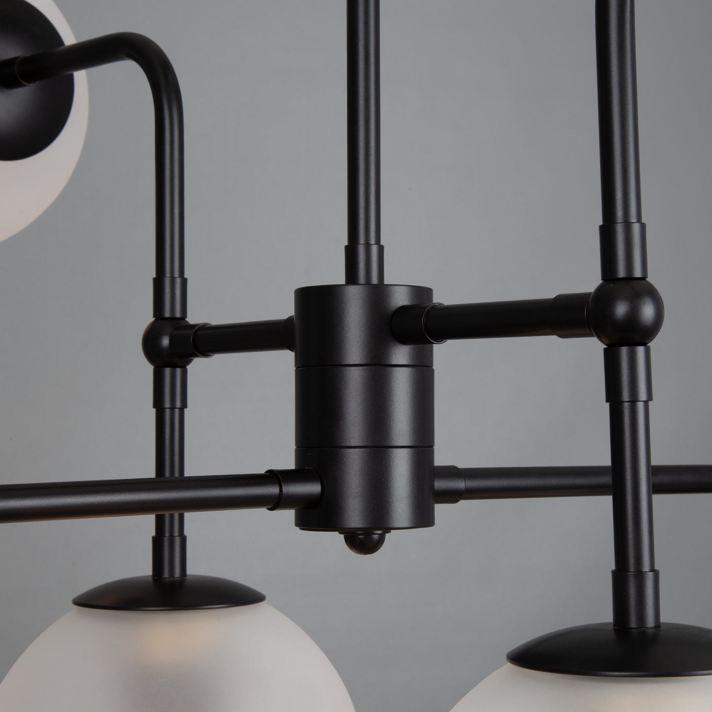 Oklahoma Glass Globe Chandelier, Eight Light