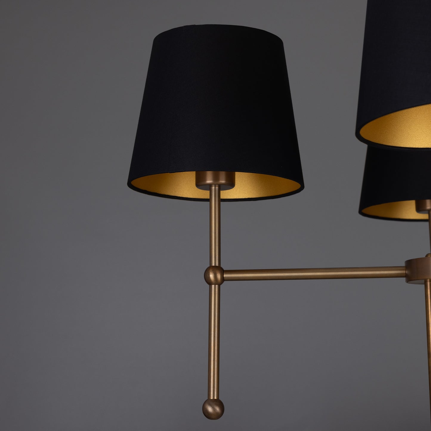 California Modern Brass Twelve-Arm Chandelier