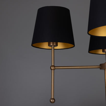 California Modern Brass Twelve-Arm Chandelier