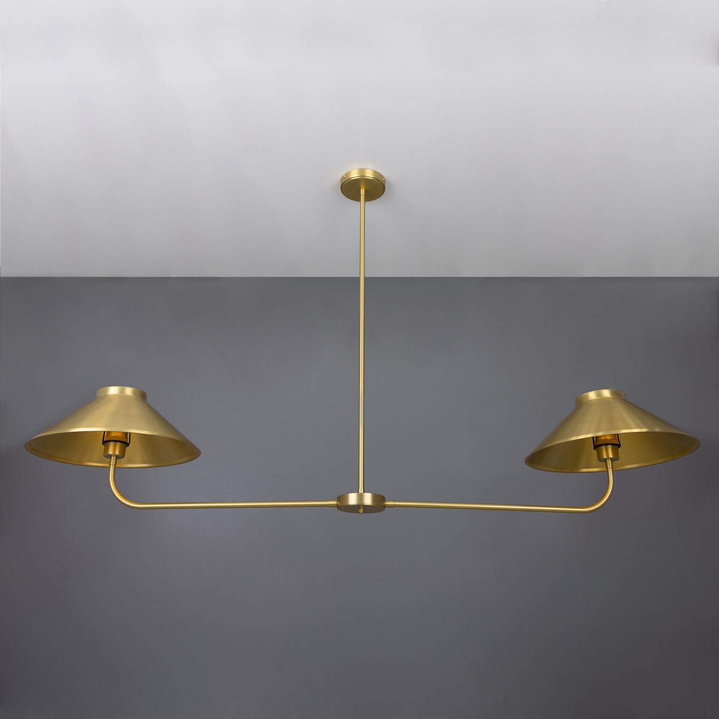 Princeton Modern Brass Island Chandelier