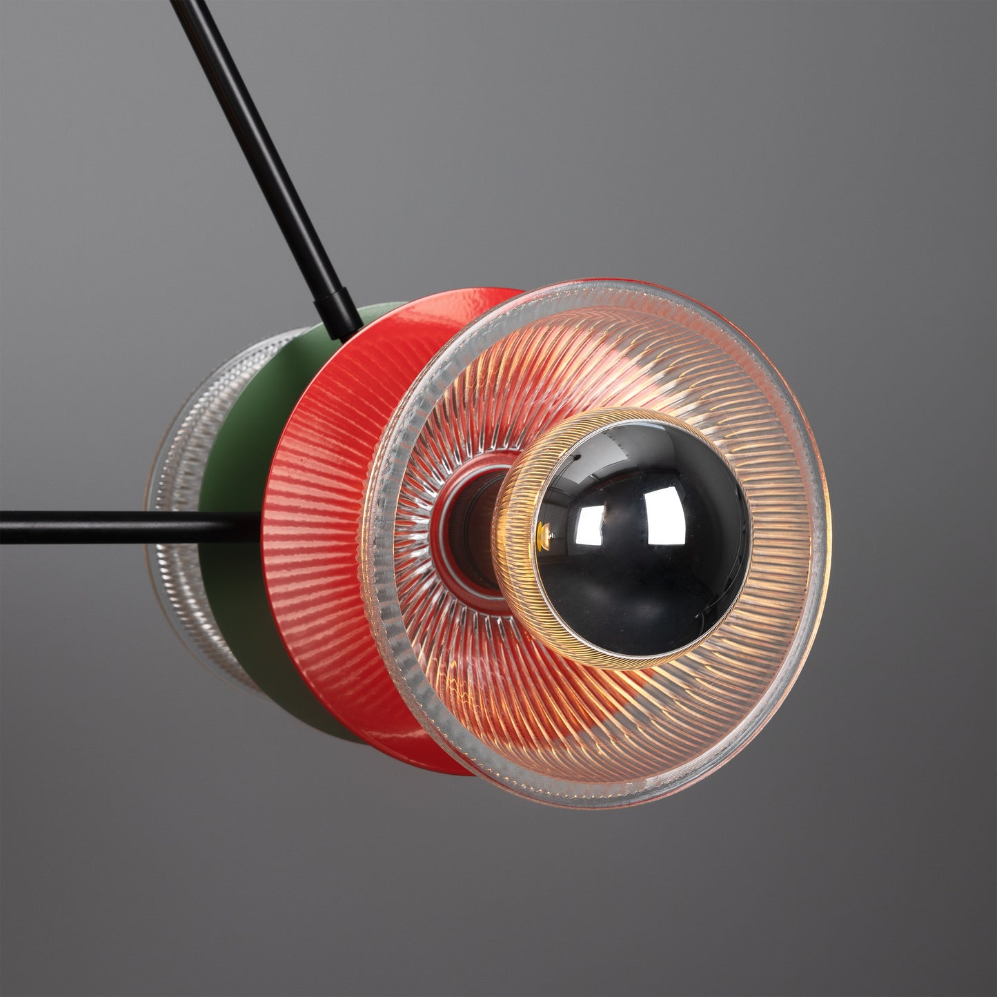 Eclipse Multicoloured Prismatic Glass Dish Chandelier