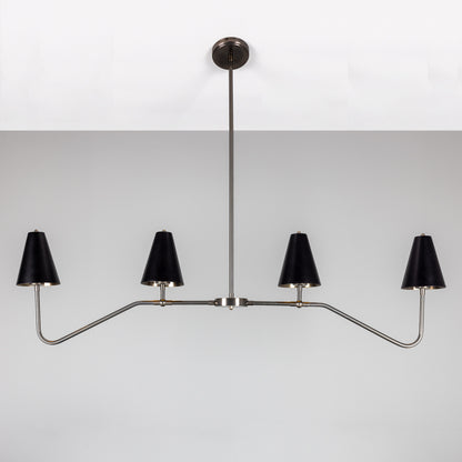 Salvador Island Bar Chandelier with Brass Shades