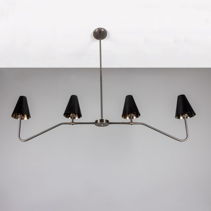 Salvador Island Bar Chandelier with Brass Shades