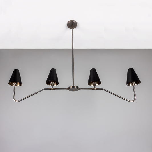 Salvador Island Bar Chandelier with Brass Shades