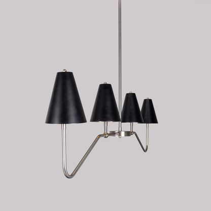 Salvador Island Bar Chandelier with Brass Shades