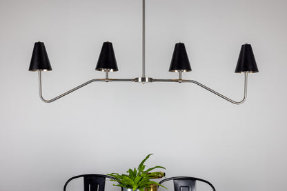 Salvador Island Bar Chandelier with Brass Shades