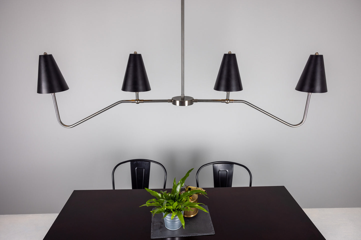 Salvador Island Bar Chandelier with Brass Shades