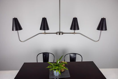 Salvador Island Bar Chandelier with Brass Shades