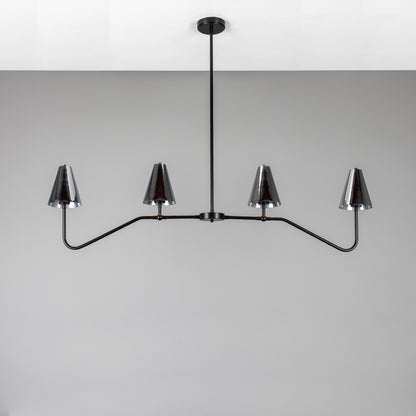 Salvador Island Bar Chandelier with Brass Shades