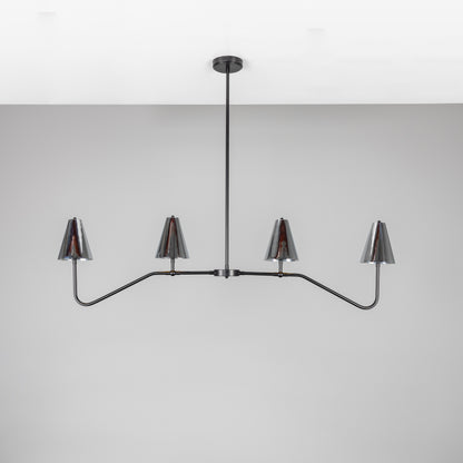 Salvador Island Bar Chandelier with Brass Shades