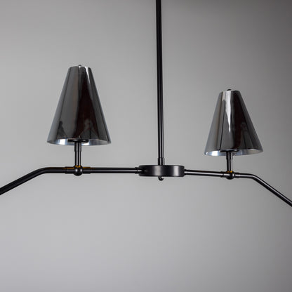 Salvador Island Bar Chandelier with Brass Shades