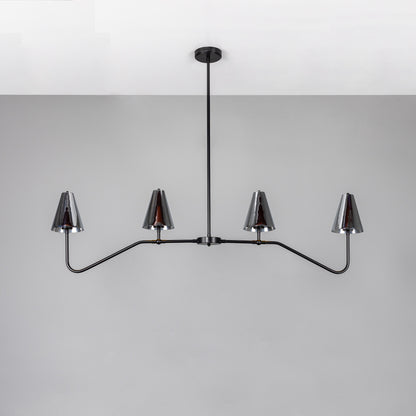 Salvador Island Bar Chandelier with Brass Shades