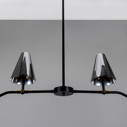 Salvador Island Bar Chandelier with Brass Shades